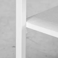 HOMCOM Three-Tier Steel Printer Stand, with Wheels - White - 8