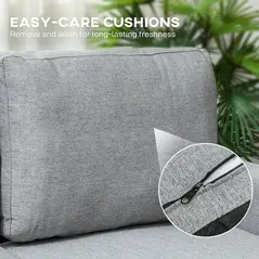 HOMCOM Three-Seater Storage Sofa Bed - Grey - 8
