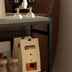 HOMCOM Three Shelf Industrial Side Table, Grey - 8