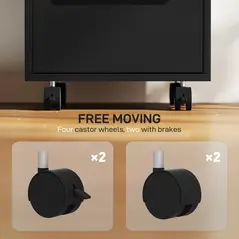 HOMCOM Three-Drawer Locking Filing Cabinet - Black - 5