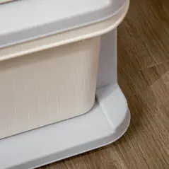 HOMCOM Three-Tier Kids Storage Boxes, with Three Drawers - White - 9