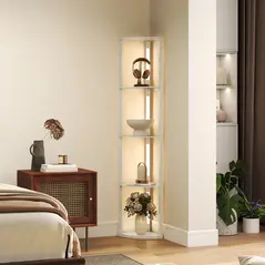 HOMCOM Three-Tier Corner Floor Lamp - 2