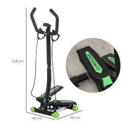 HOMCOM Twister Stepper, Step Machine w/ Resistance Bands, LCD Display and Handlebar, Steppers for Exercise Workout Home Gym Office - 3