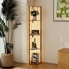 HOMCOM Three-Tier Corner Floor Lamp - 2