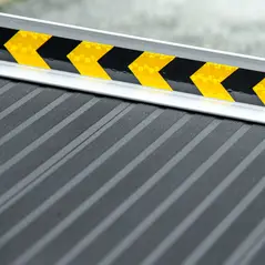 HOMCOM Wheelchair Ramp, 152L x 73Wcm, 272KG Capacity, Folding Aluminium Threshold Ramp with Non-Skid Surface, Transition Plates Above and Below for Home, Steps, Stairs, Curbs, Doorways - 9