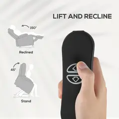 HOMCOM Velvet-Feel Electric Riser Recliner Chair - Grey - 4