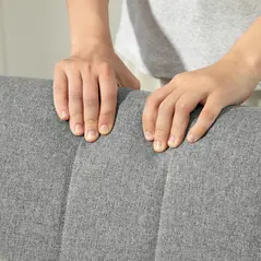 HOMCOM Wood Frame Rocking Accent Chair - Light Grey - 9