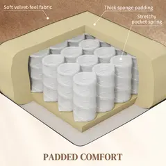 HOMCOM Velvet-Feel Electric Lift Recliner Chair - Brown - 6