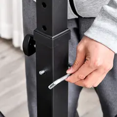 HOMCOM Weight Bench with Adjustable Barbell Rack, Leg Extension, Preacher Curl Pad and 20kg Barbell Set - 8