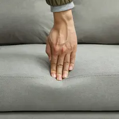 HOMCOM Velvet-Feel Two-Seater Sofa Bed - Light Grey - 8