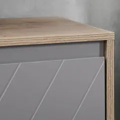 HOMCOM Under Sink Storage Cabinet Floor Standing Cupboard w/ Adjustable Shelf Bathroom Cabinet 2 Doors Versatile Style Grey - 9