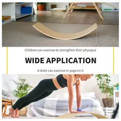 HOMCOM Wood Wobble Board with Ropes, Balance Board for Full Body Workout, Multipurpose for Adults - 5