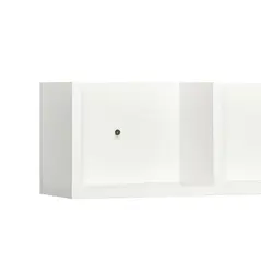 HOMCOM Wall Mount 84 CD / 56 DVD/Blu-ray/ Media Storage Rack 4 Cubes, Wooden Shelf Organiser Unit Bookcase Display, Set of 2, White - 9