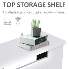 HOMCOM Wooden Radiator Cover Heating Cabinet Modern Home Furniture Grill Style  White Painted (Small) - 5