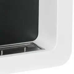 HOMCOM Wall Mounted Ethanol Fireplace, Bioethanol Heater Stove Fire with 1L Tank, 2.5 Hour Burning Time, 48 x 48 cm, White - 8