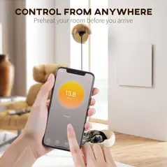 HOMCOM Wifi Smart Electric Heater, Far Infrared, Wall Mounted - 520W - 5