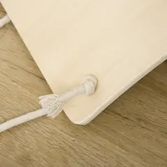 HOMCOM Wood Wobble Board with Ropes, Balance Board for Full Body Workout, Multipurpose for Adults - 9