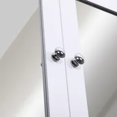 kleankin Wall-mounted Bathroom Cabinet Mirror Door Organiser Storage Shelves Living Room White - 8