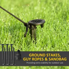 Outsunny 10ft Inflatable Snowman Christmas Decoration, with Accessories - 7