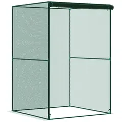 Outsunny 120 x 120cm Compact Plant Cage, with Netting - Green - 1