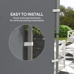 Outsunny 195 x 295cm Replacement Gazebo Sidewall - Grey - 6