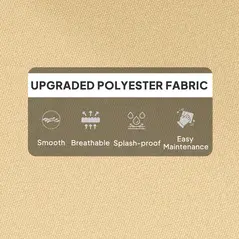 Outsunny 115 x 56cm Rocking Chair Padded Seat Cushion - Beige - 5