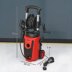 Outsunny 150-Bar Pressure Washer, with Accessories - Red/Black - 3