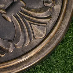 Outsunny 13kg Round Umbrella Base Outdoor Parasol Base Weight Stand Holder for Outdoor Garden Bronze Tone - 8
