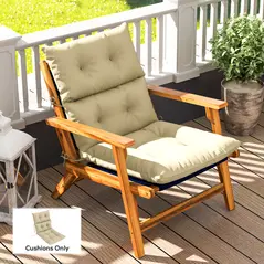 Outsunny 115 x 56cm Rocking Chair Padded Seat Cushion - Beige - 2