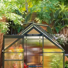 Outsunny 190 x 190cm Walk-In Polycarbonate Greenhouse - 8