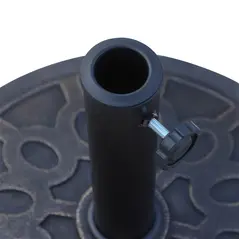 Outsunny 13kg Resin Umbrella Stand Holder, Garden Parasol Base for 38mm or 48mm Outdoor Umbrella Poles, Bronze Tone - 7