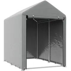Outsunny 179 x 120cm Temporary Garden Shed, with Accessories - Light Grey - 1