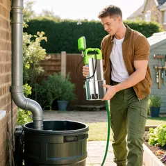 Outsunny 1100W Submersible Water Pump for Dirty/Clean Water, 18500L/H Electric Sump Pump with Float Switch, Drain Water from Garden Pond, Hot Tub, Ditches, Portable and Lightweight, Green - 9