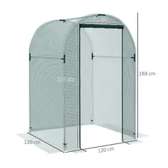 Outsunny 120 x 120cm Mini Polytunnel Greenhouse - 3