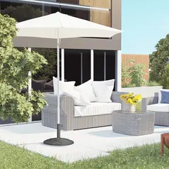 Outsunny 19KG Resin Umbrella Base Garden Parasol Base Stand Round Sun Shade Holder Suitable For Pole Between Φ38mm to Φ48mm - 2