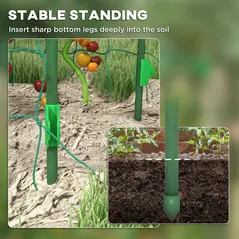 Outsunny 183 cm Tall Metal Garden Trellis, Arch Trellis for Climbing Plants Outdoor with Climbing Net - 7