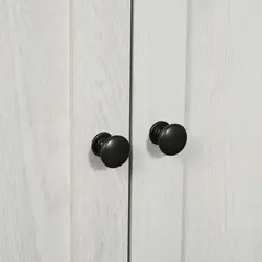 kleankin Bathroom Floor Cabinet, Freestanding Storage Cupboard with Drawer, Double Door Cabinet and Adjustable Shelf, White - 8