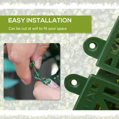 Outsunny 12PCS Artificial Boxwood Wall Panels 50cm x 50cm Grass Privacy Fence Screen Faux Hedge Greenery Backdrop Encrypted Milan Grass for Home Garden Backyard Balcony - 5