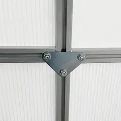 Outsunny 190 x 253 cm Walk-In Polycarbonate Greenhouse - Silver-Tone - 9