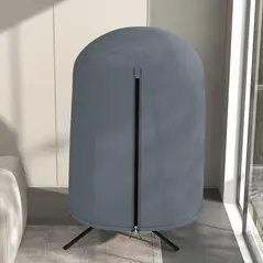 Outsunny 190 x Φ128cm Hanging Egg Chair Furniture Cover - Grey - 9