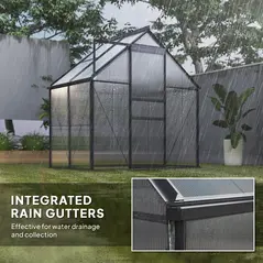 Outsunny 192.5 x 131cm Walk-In Polycarbonate Greenhouse - 7
