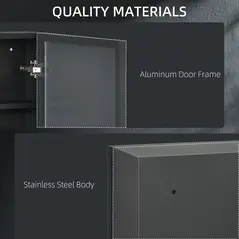 kleankin Bathroom Cabinet with Mirror, Wall Mounted Bathroom Mirror Cabinet with Storage Shelves, 40 x 12 x 60 cm, Black - 8