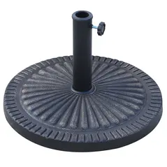 Outsunny 14kg Garden Parasol Base, Round Resin Sun Umbrella Base, Outdoor Umbrella Stand for 38mm or 48mm Outdoor Umbrella Poles, Bronze Tone - 1