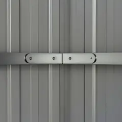 Outsunny 11 x 5.6ft Galvanised Steel Garden Shed, Metal Shed, Garden Storage Shed with Lockable Doors and Gloves for Outdoor Patio, Garden, Grey - 8