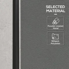 Outsunny 183 x 181cm Outdoor Privacy Screen, with Wheels - Dark Grey - 6