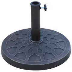 Outsunny 13kg Resin Umbrella Stand Holder, Garden Parasol Base for 38mm or 48mm Outdoor Umbrella Poles, Bronze Tone - 1
