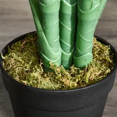 Outsunny 125cm/4FT Artificial Palm Plant Decorative Tree with Nursery Pot, Fake Plastic Indoor Home Office Décor, Green - 8