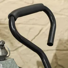 Outsunny 114L Steel Frame Garden Cart Trolley - Green - 9