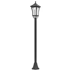 Outsunny 1.3 m Garden Lamp Post Light, LED Outdoor Solar Post Lights, Waterproof IP44 for Patio, Garden, Pathway, Cool White - 1
