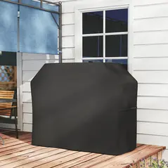 Outsunny 147 x 61cm Plastic Coated Protective Grill Cover - Black - 8